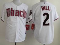 Arizona Diamondbacks #2 Aaron Hill White Cool Base Stitched MLB Jersey