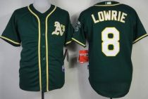 Oakland Athletics #8 Jed Lowrie Green Cool Base Stitched MLB Jersey