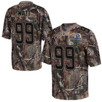 Nike Houston Texans -99 JJ Watt Camo With Hall of Fame 50th Patch Mens Stitched NFL Realtree Elite J