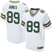 Nike Green Bay Packers #89 James Jones White Men's Stitched NFL Elite Jersey