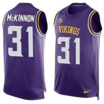 Nike Minnesota Vikings -31 Jerick McKinnon Purple Team Color Stitched NFL Limited Tank Top Jersey