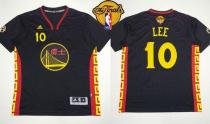 Golden State Warriors -10 David Lee Black Slate Chinese New Year The Finals Patch Stitched NBA Jerse