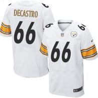 Nike Pittsburgh Steelers #66 David DeCastro White Men's Stitched NFL Elite Jersey