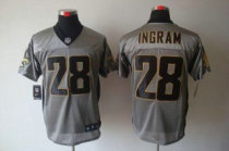 Nike Saints -28 Mark Ingram Grey Shadow Stitched NFL Elite Jersey