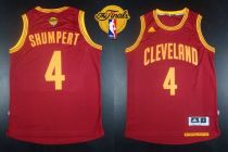 Revolution 30 Cleveland Cavaliers -4 Iman Shumpert Red The Finals Patch Stitched NBA Jersey