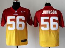 Nike Kansas City Chiefs #56 Derrick Johnson Red Gold Men's Stitched NFL Elite Fadeaway Fashion Jerse