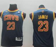 Revolution 30 Cleveland Cavaliers #23 LeBron James Dark Blue Stitched Youth NBA Jersey