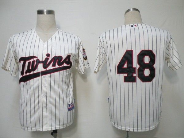 Minnesota Twins -48 Carl Pavano Cream Cool Base Stitched MLB Jersey