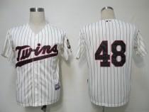 Minnesota Twins -48 Carl Pavano Cream Cool Base Stitched MLB Jersey