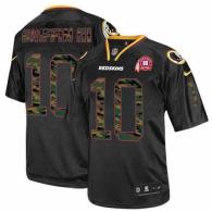 Nike Washington Redskins -10 Robert Griffin III Black With 80TH Patch Men's Stitched NFL Elite Camo