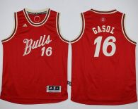 Chicago Bulls #16 Paul Gasol Red 2015-2016 Christmas Day Stitched Youth NBA Jersey