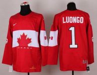 Olympic 2014 CA 1 Roberto Luongo Red Stitched NHL Jersey