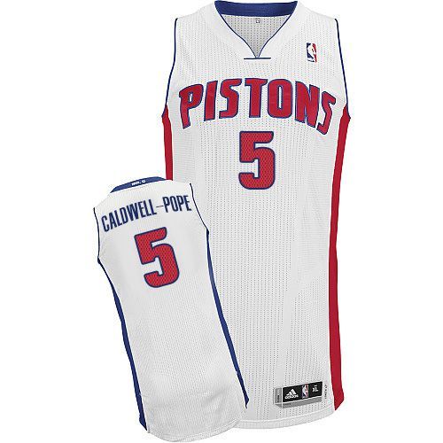 Detroit Pistons -5 Kentavious Caldwell-Pope White Stitched NBA Jersey