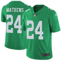 Nike Eagles -24 Ryan Mathews Green Stitched NFL Limited Rush Jersey