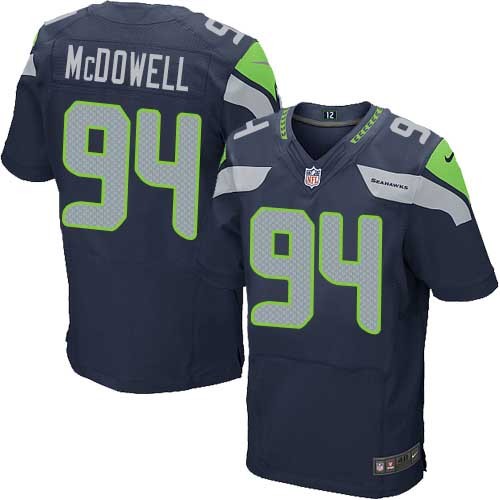 Nike Seahawks -94 Malik McDowell Steel Blue Team Color Stitched NFL Elite Jersey