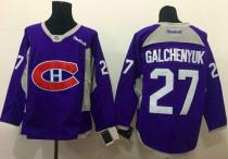 Montreal Canadiens -27 Alex Galchenyuk Purple Practice Stitched NHL Jersey
