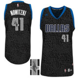 Autographed NBA Dallas Mavericks -41 Dirk Nowitzki Crazy Light Stitched Jersey
