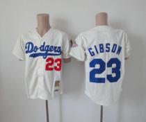 Mitchell And Ness Los Angeles Dodgers -23 Kirk Gibson Cream Throwback Stitched MLB Jersey