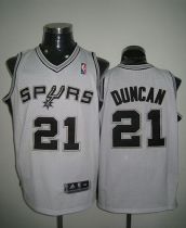 Revolution 30 San Antonio Spurs -21 Tim Duncan White Stitched NBA Jersey