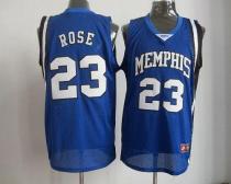 Chicago Bulls -23 Derrick Rose Blue Memphis Tigers High School Stitched NBA Jersey