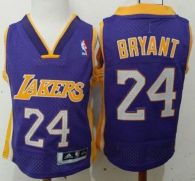 Toddler Los Angeles Lakers -24 Kobe Bryant Purple Stitched NBA Jersey