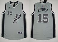 San Antonio Spurs -15 Matt Bonner Grey Alternate Stitched NBA Jersey