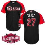 Los Angeles Angels of Anaheim -27 Mike Trout Black 2015 All-Star American League Stitched MLB Jersey