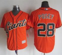 San Francisco Giants #28 Buster Posey Orange Alternate New Cool Base Stitched MLB Jersey