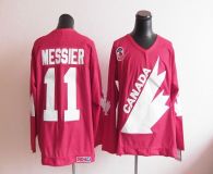Olympic 1991 CA 11 Mark Messier Red CCM Throwback Stitched NHL Jersey