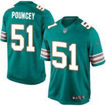 Nike Miami Dolphins #51 Mike Pouncey Aqua Green Alternate Men's Stitched NFL Elite Jersey