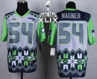 Nike Seattle Seahawks #54 Bobby Wagner Grey Super Bowl XLIX Men's Stitched NFL Elite Noble Fashion J
