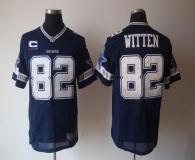 Nike Dallas Cowboys #82 Jason Witten Navy Blue Team Color With C Patch Men's Stitched NFL Elite Jers