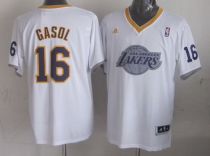 Los Angeles Lakers -16 Pau Gasol White 2013 Christmas Day Swingman Stitched NBA Jersey