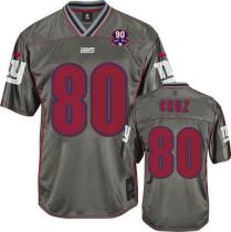 Nike New York Giants #80 Victor Cruz Grey With 1925-2014 Season Patch Men's Stitched NFL Elite Vapor