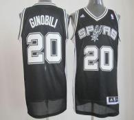 Revolution 30 San Antonio Spurs -20 Manu Ginobili Black Stitched NBA Jersey