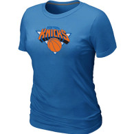 New York Knicks Big Tall Primary Logo Black Women T-Shirt (7)