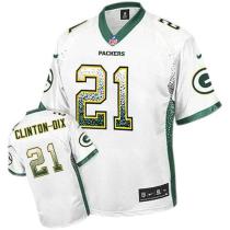 Nike Green Bay Packers #21 Ha Ha Clinton-Dix White Men's Stitched NFL Elite Drift Fashion Jersey