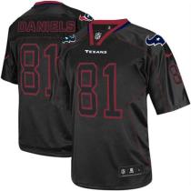 Nike Houston Texans -81 Owen Daniels Lights Out Black Mens Stitched NFL Elite Jersey