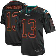 Nike Miami Dolphins #13 Dan Marino Lights Out Black Men’s Stitched NFL Elite Jersey