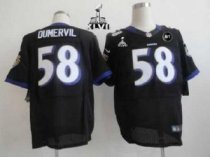 Nike Ravens -58 Elvis Dumervil Black Alternate Super Bowl XLVII Stitched NFL Elite Jersey