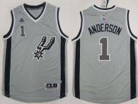 San Antonio Spurs -1 Kyle Anderson Grey Alternate Stitched NBA Jersey
