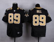 Nike New Orleans Saints #89 Josh Hill Black Team Color Men's Stitched NFL Elite Jersey