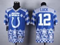 Nike Indianapolis Colts #12 Andrew Luck Royal Blue Men's Stitched NFL Elite Noble Fashion Jersey