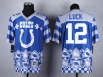Nike Indianapolis Colts #12 Andrew Luck Royal Blue Men's Stitched NFL Elite Noble Fashion Jersey