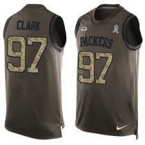 Nike Packers -97 Kenny Clark Green Stitched NFL Limited Salute To Service Tank Top Jersey