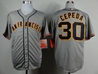 San Francisco Giants #30 Orlando Cepeda Grey Road Cool Base Stitched MLB Jersey