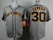 San Francisco Giants #30 Orlando Cepeda Grey Road Cool Base Stitched MLB Jersey