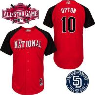 San Diego Padres #10 Justin Upton Red 2015 All-Star National League Stitched MLB Jersey