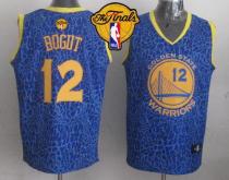 Golden State Warriors -12 Andrew Bogut Blue Crazy Light The Finals Patch Stitched NBA Jersey