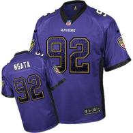 Nike Ravens -92 Haloti Ngata Purple Team Color Men's Stitched NFL Elite Drift Fashion Jersey